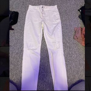 American Eagle super hi rise white jeggings